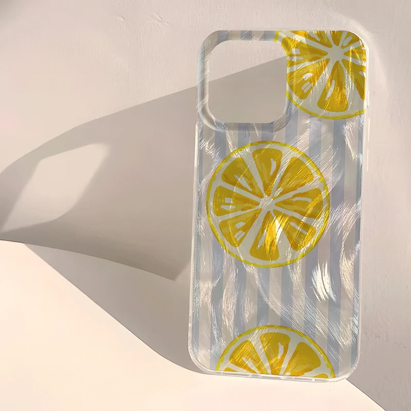 Summer Fresh Lemon Print Phone Case For Samsung Galaxy A56 A55 A54 S26 S25 S24 A26 A36 Ultra S23 FE S22 Plus Shockproof Cover