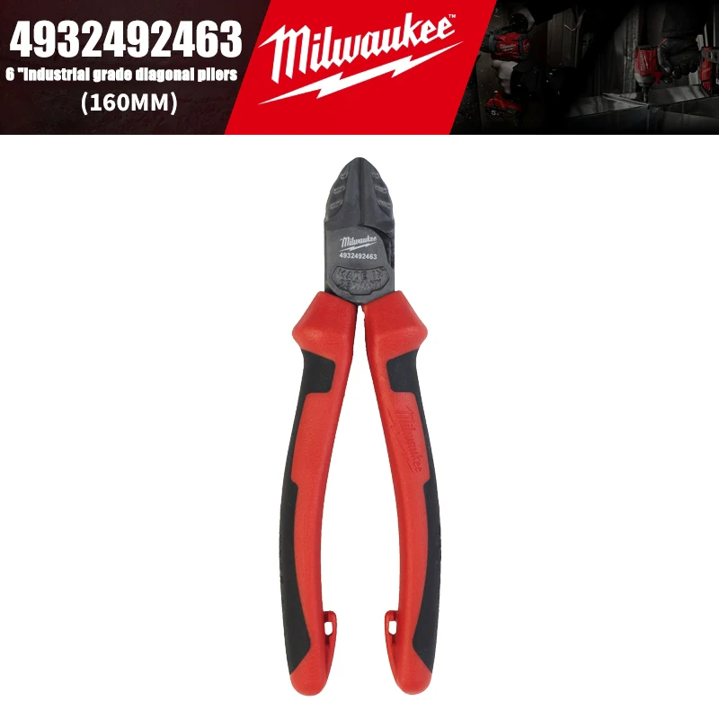 Milwaukee 6-Zoll Industrie-Diagonalzange 160mm, Multifunktionale Tragbare Werkzeugzange, Scharfe Klinge zum Schneiden 4932492463 – Detail 5