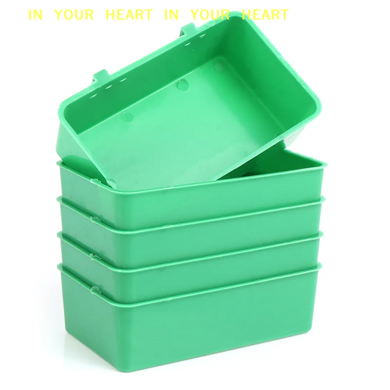 【X】5pcs Multifunction Food Tray Parrot Bathtub Animal Cage Standing Wash Shower Box