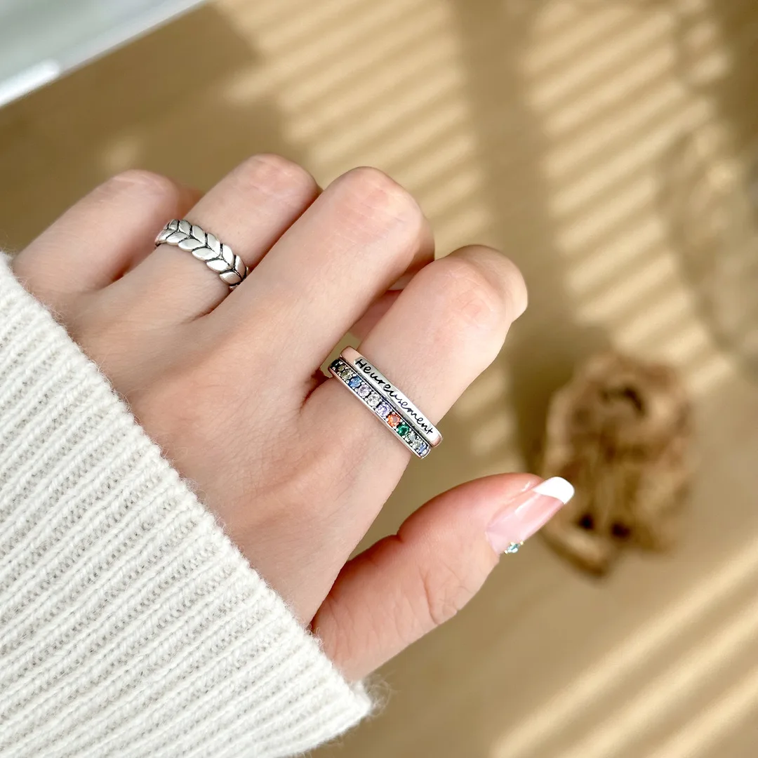 925 Sterling Silver Rings For Women Simple Vintage Handmade Adjustable Finger Wheat Ring Fashion Band Female Bijoux Gift
