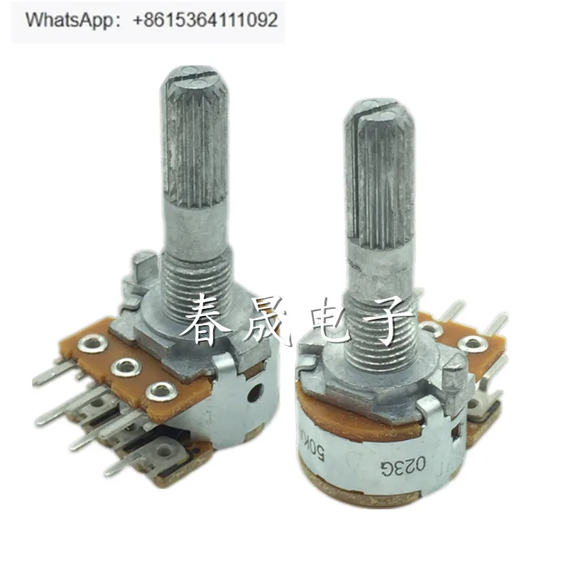 

RK16 type dual potentiometer A50K A100K 6 pins, audio volume amplifier 10pcs