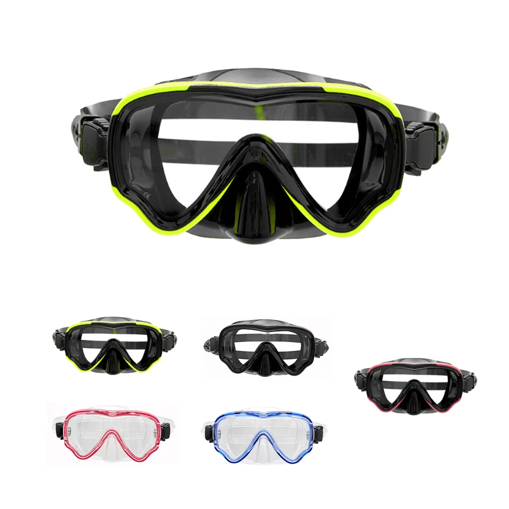 

Scuba Diving Mask Anti-fog Snorkel Scuba Dive Mask With Nose Cover, PC Liquid Silicone No Leakage Swim Goggles For Snorkeling