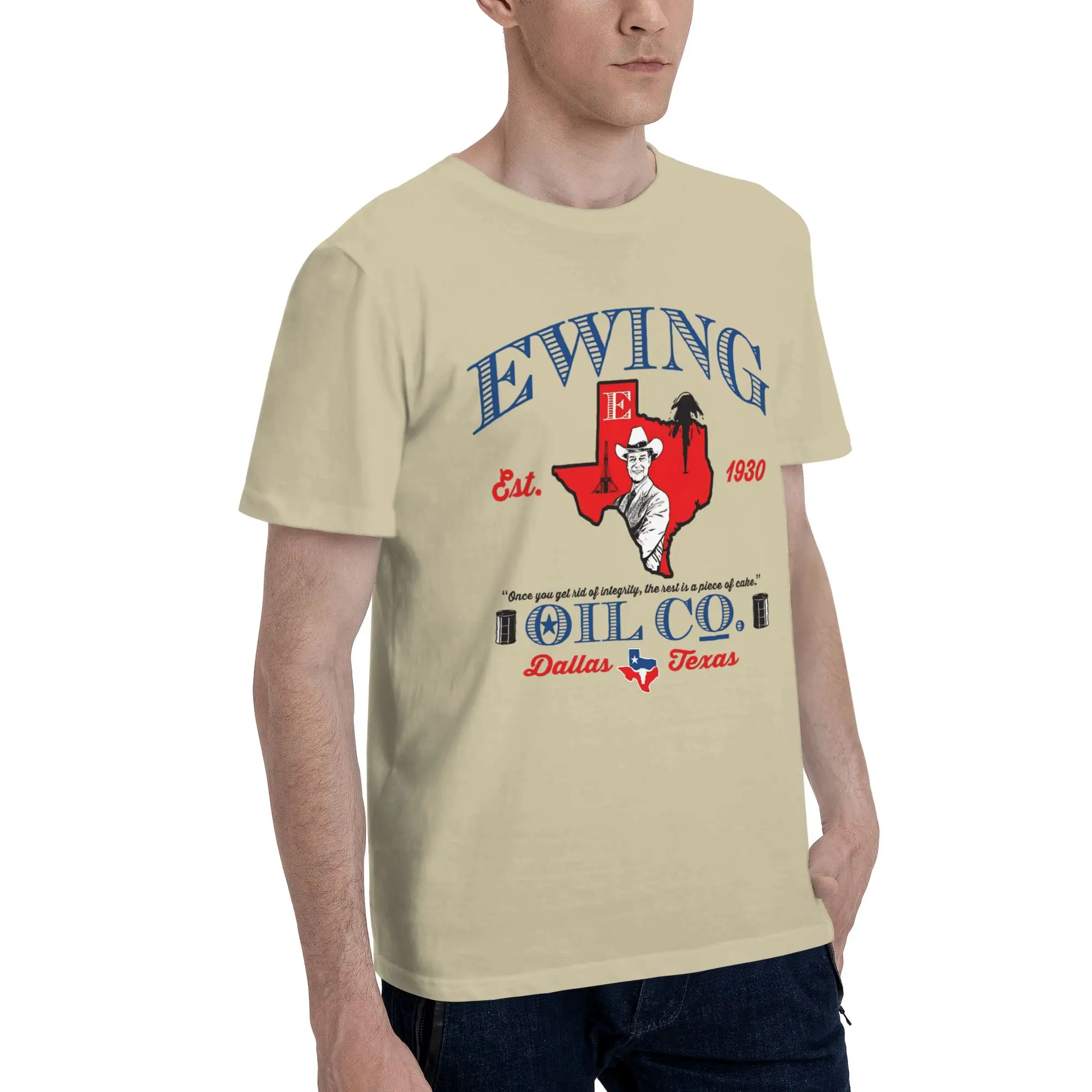 Ewing Oil Co. Dallas 70s TV Show  Graphic Print T Shirt for Men Women  Pure Cotton  Tee Shirt Clothing