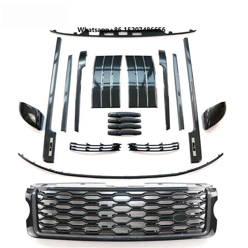 High Quality Car Body Kit Carbon Fiber Style Grille Mirror Cap Door Bumpe