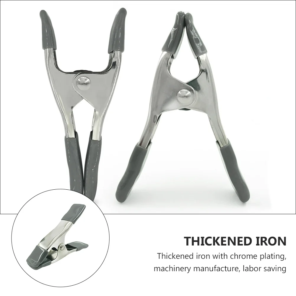 6pcs Background Cloth Clip Set Thick Spring 3mm Sturdy Clamping Soft Pad No Slip for Backdrops Photo Frame