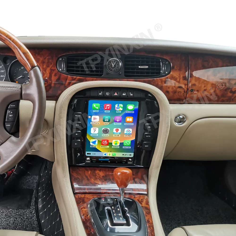 

9,7-дюймовый автомобильный радиоприемник CarPlay Android 14 для Jaguar XJ 2004-2008, мультимедийный плеер с GPS-навигацией, вертикальный головное устройство с сенсорным экраном