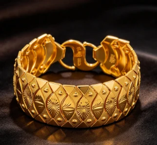 Men's bracelet sun pattern dragon pattern fish scale piece technology 9999gold