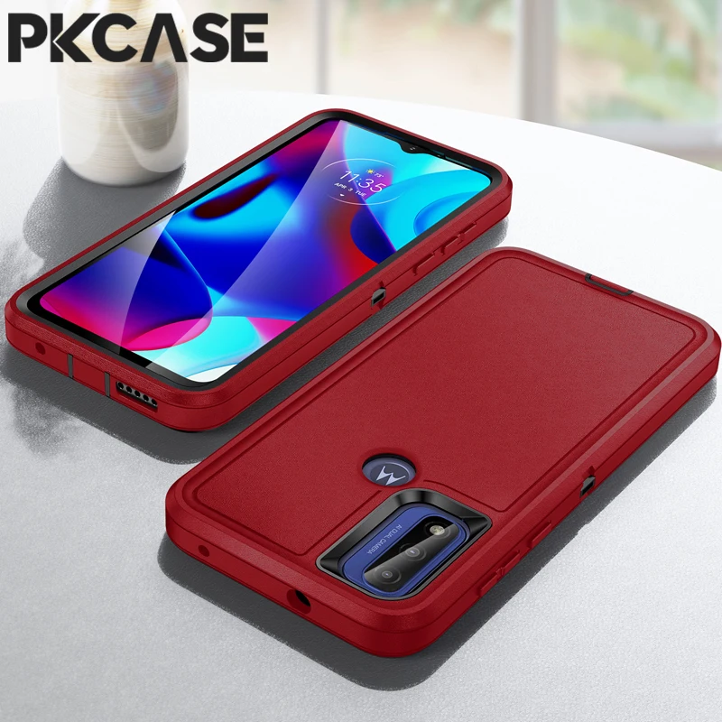PKCASE 3 in 1 Hybrid Armor Shockproof Cover For Moto G Stylus 5G G Power 5G 2025