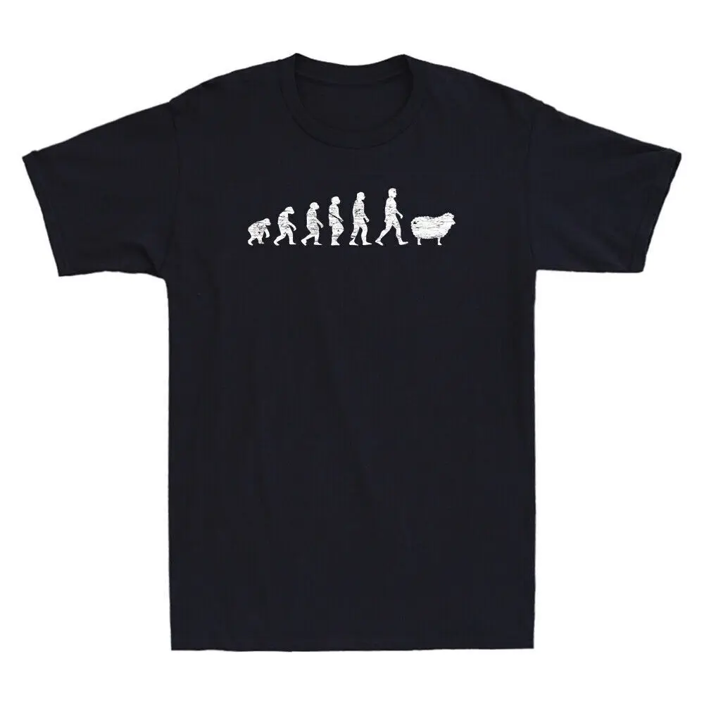 Evolution of Sheep Shirt Funny Wake Up Sheeple Farmer Shepherd Men T