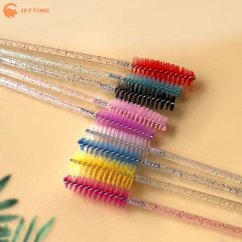 50/100 قطعة المتاح كريستال الرموش فرشاة مشط رموش تمديد عصي الماسكارا ماكياج المهنية ماكياج الجمال أداة