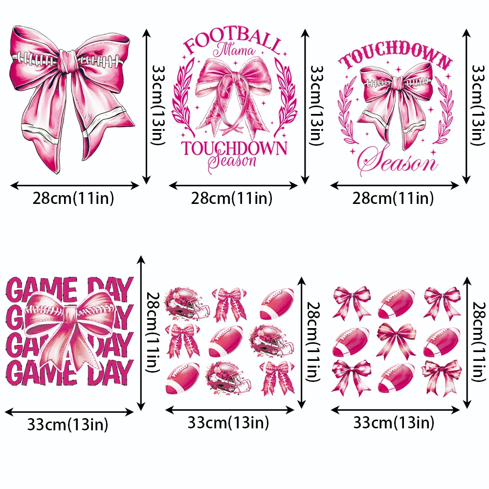 Cute bow rugby pattern heat transfer hot stamping paste DIY clothing accessories, textile decoration heat transfer ironing paste