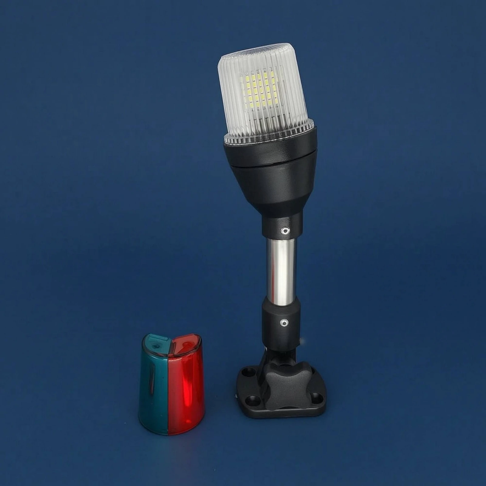 Boat Light with Base LED Marine Light with Pole Heavy Duty Fixed for Yacht Captains, Deck Installation