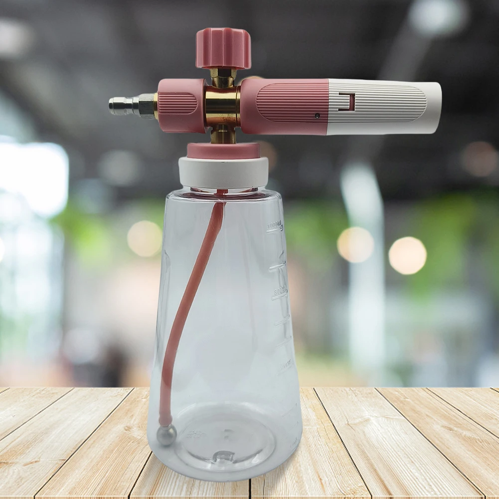 

1L High-Pressure Foam Lance 1/4 Quick Connect Car Foam Water Gun Adjustable High Pressure Washer Gun Car Wash Accessories