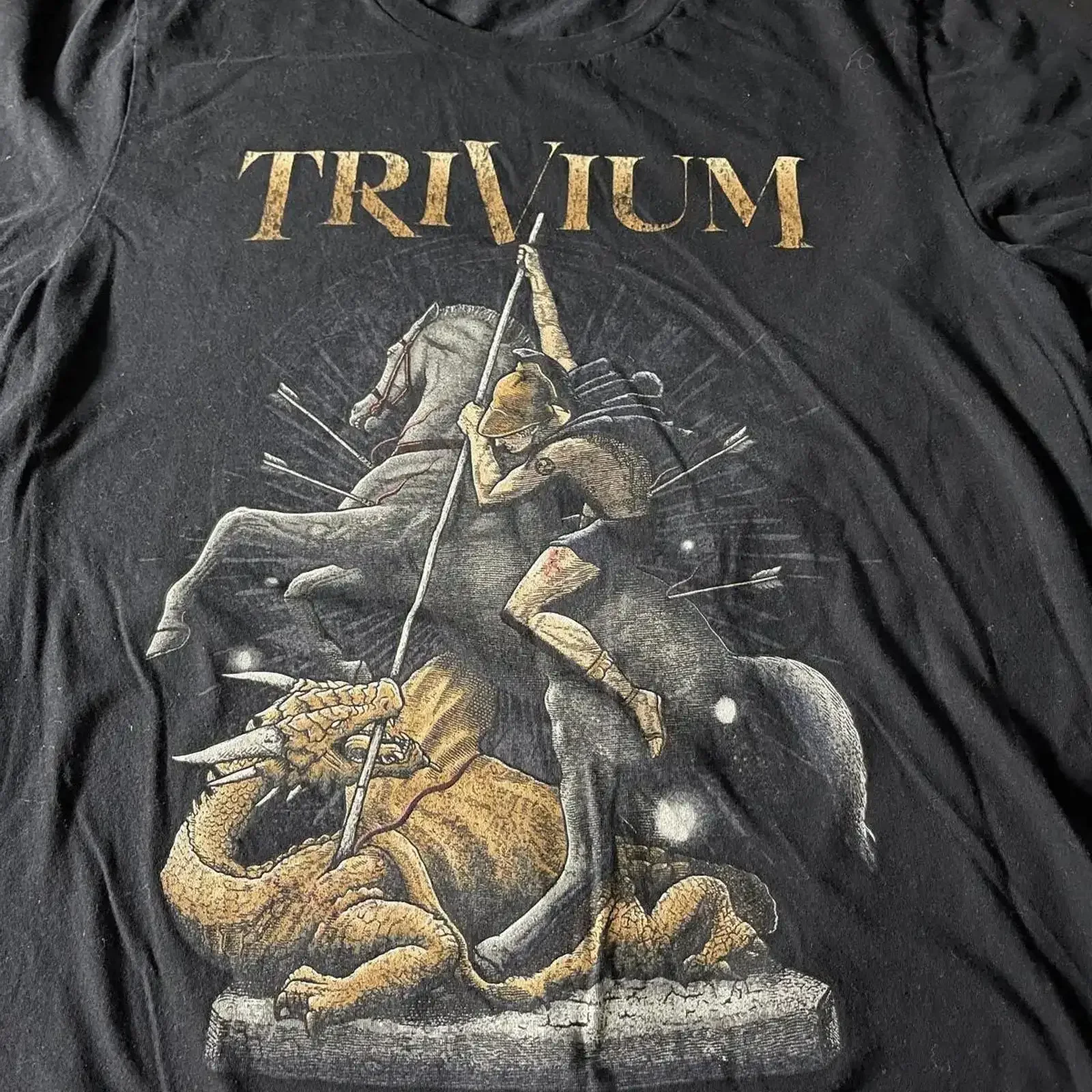 

TRIVIUM In The Court of Dragon You Will Know Your Worth T Shirt Size L vintage Washed designer clothes graphic Slightly
