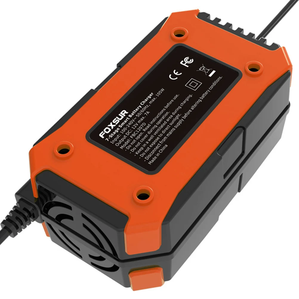 

12V 7A for Car Motorcycle Batteries Digital Display Auto Polarity Protection Safe Fast Charging Device
