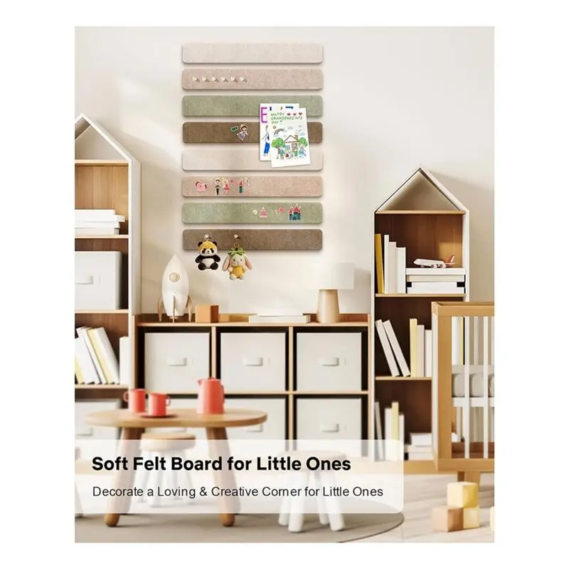 Decoración de pared de fieltro, para tableros de anuncios, diseño de corcho pequeño, para accesorios de escritorio y ese