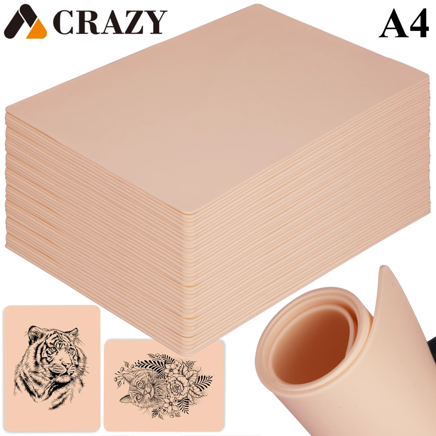 

18/10/5/3/1 шт., кожа для практики татуировки, размер А4, искусственная татуировка, тренировочная кожа, пустая синтетическая кожа для перманентного макияжа, аксессуары для татуировки