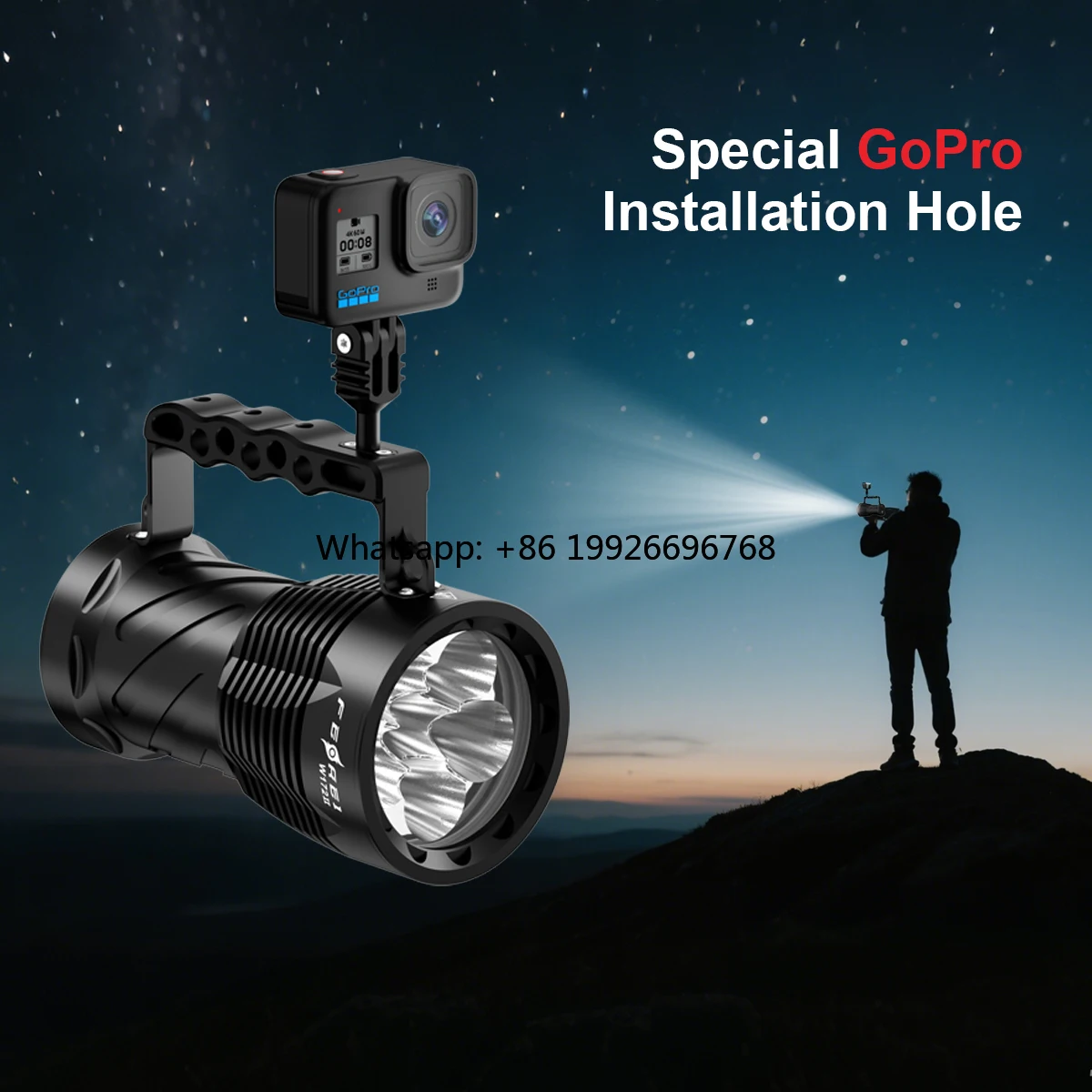 

Ferei W172II Portable LED Dive Searchlight High-Intensity Rechargeable Scuba Torch Long Range IPX8 Waterproof Scuba Light factor