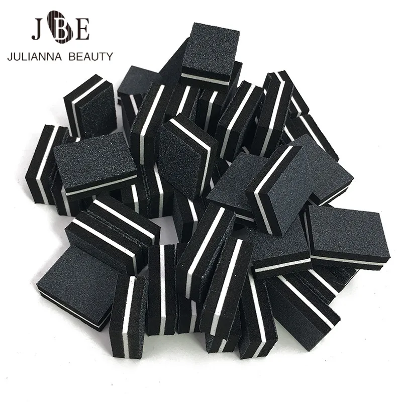 

200pcs/lot Nail Buffer Double-sided Small Mini Nail Buffer Block Black Disposable Professional Manicure Pedicure Nail Buffer