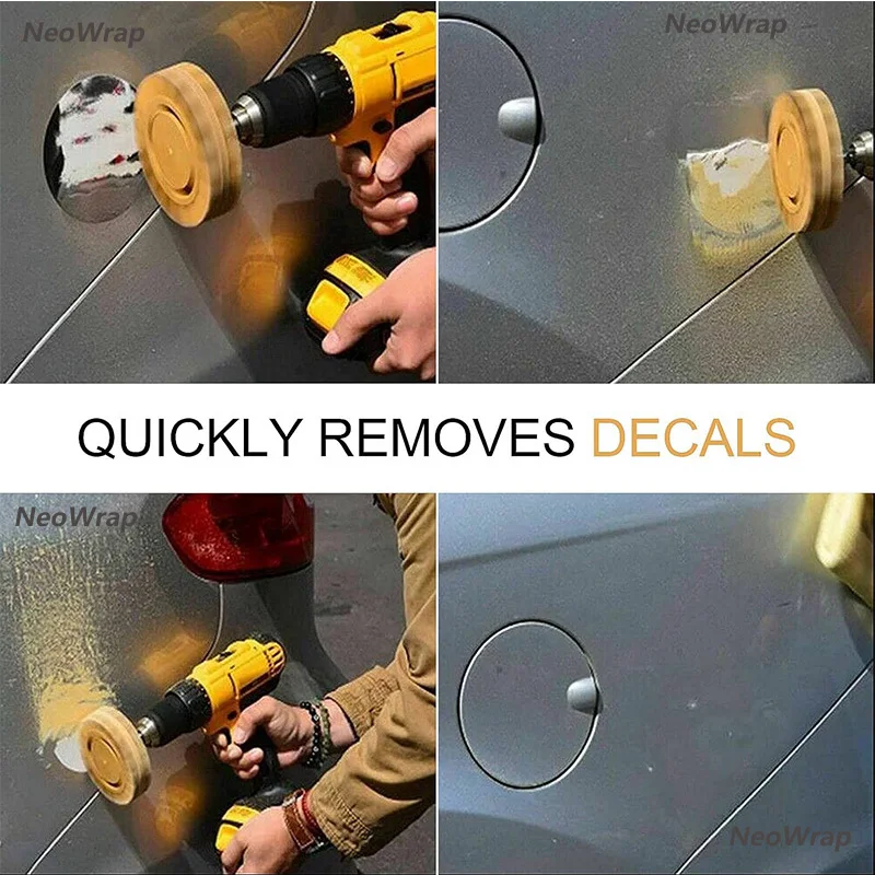 Auto Repair Paint Tool 20mm Polishing Wheel Decal Remover 1/4" Shank Rubber Eraser Whee for Car Glue Stickers and Decals image 3