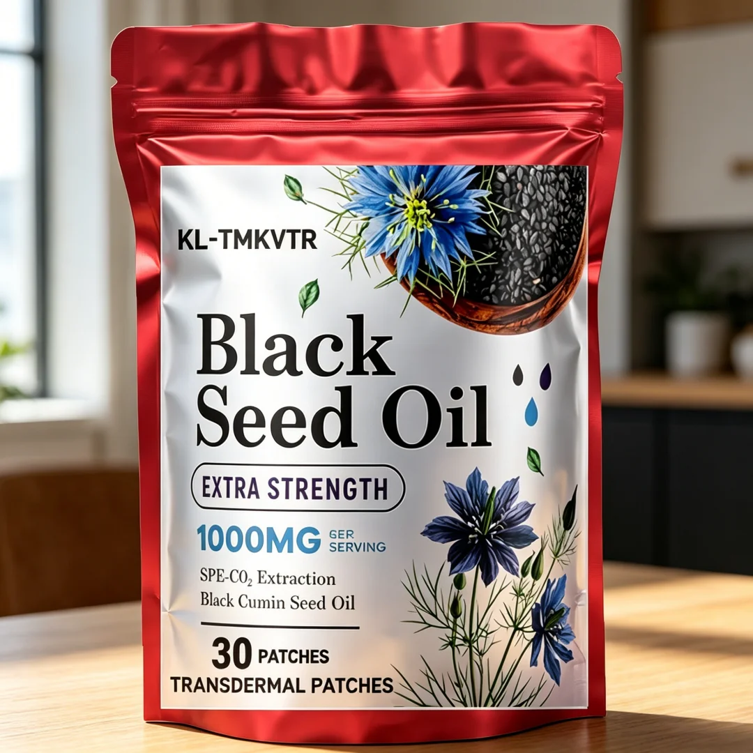 30 Patches Black Seed Oil Transdermal Patches for Digestive Health, Immune Support, Brain Function