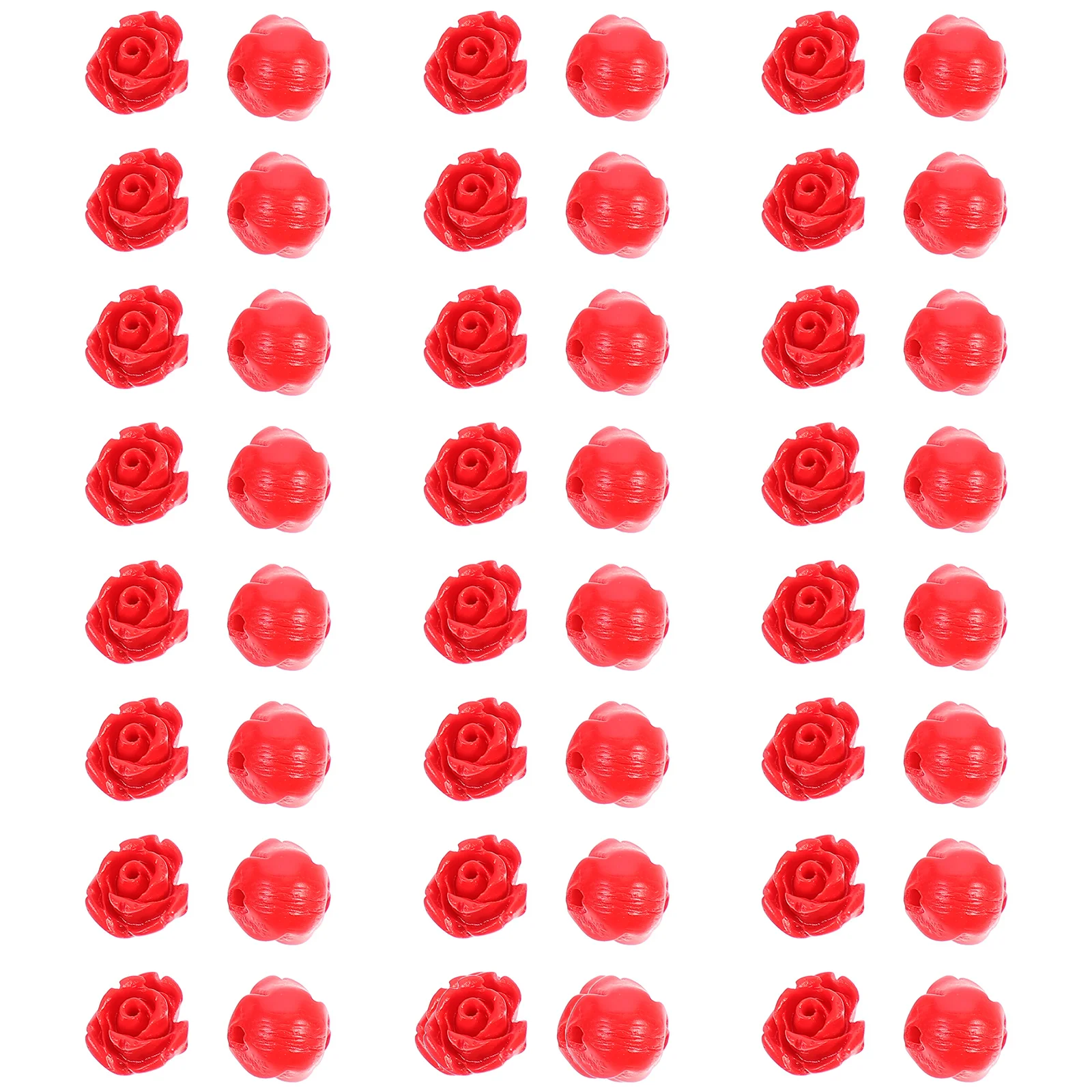

50 Pcs Eye-catching Beads Jewelry Ring DIY for Making Adults Plastic Bracelets Round Loose Necklace Elegant