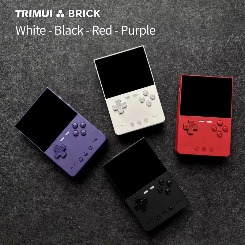 Trimui Brick Handheld Gaming Edition Open  Source Palm Phone 3.2-Inch Ips Screen Portable Lightweight Back Top Atmosphere Light