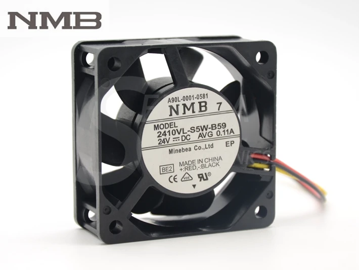 

For NMB A90L-0001-0581 2410VL-S5W-B59 6025 case cooling fan 60*60*25mm DC 24V AVG 0.11A