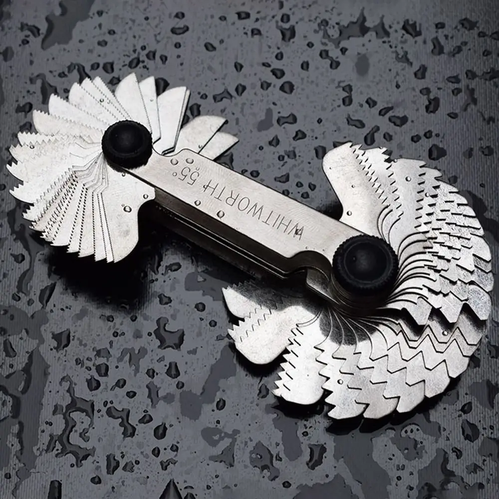 

58pcs Lathe Combination Tools Measuring US Screw Gauge Gear Tooth Gauges 55/60 Degree Screw Pitch Thread Plug Gauge Metric Inch