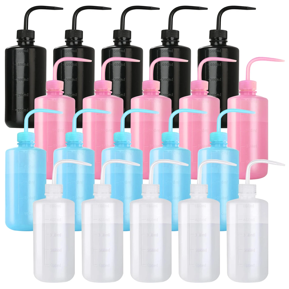 

2pcs 500/250ml Tattoo Wash Bottles Squeeze Dispenser Plastic Spray Squirt Bottles Tattoo Cleaning Multipurpose Irrigation Tools
