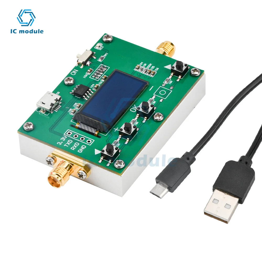 6Ghz RF Digital Attenuator 30DB step 0.25DB OLED display Pogrammable Attenuator Module