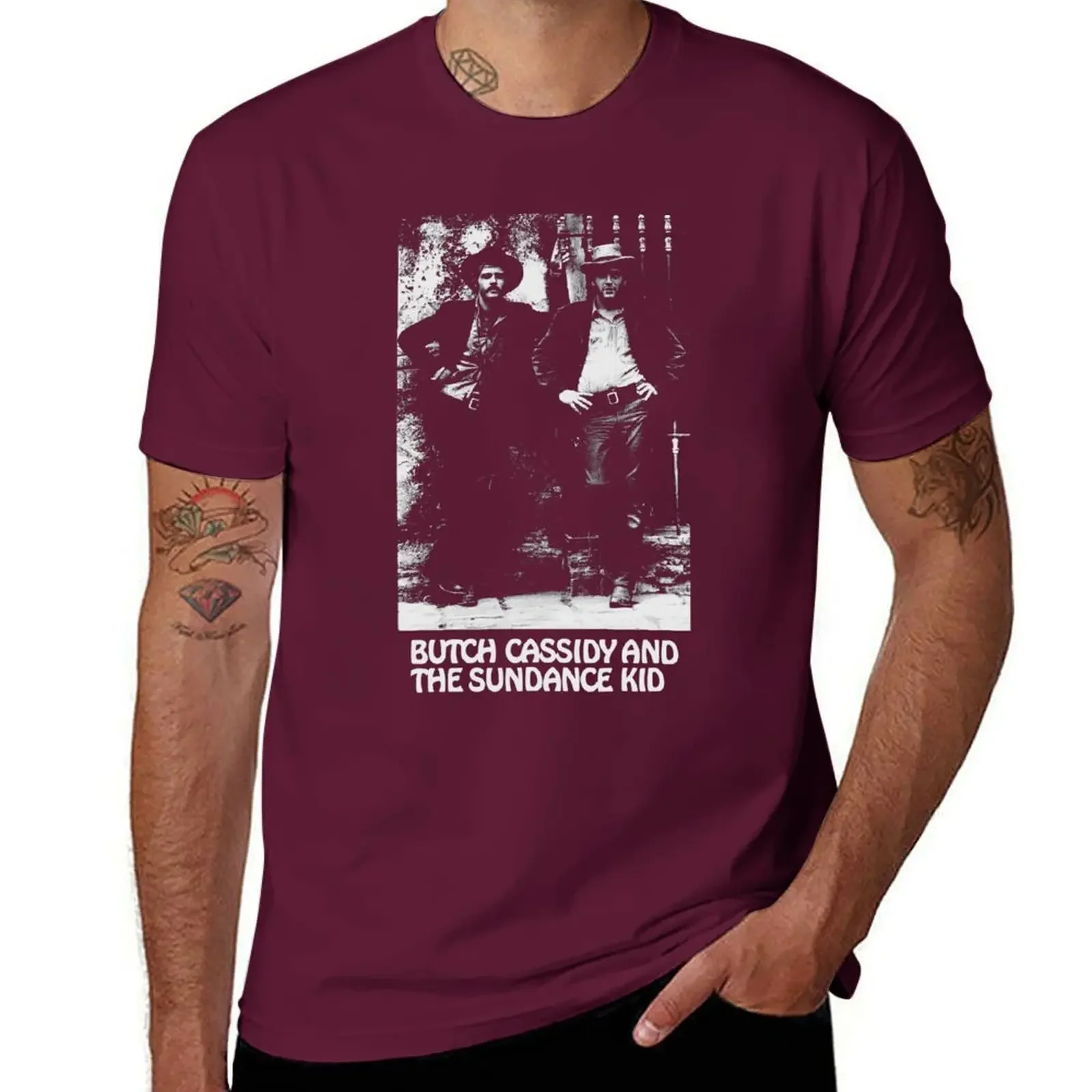 Aesthetic clothing customizeds t shirts Butch Cassidy and the Sundance Kid T-Shirt for men graphic Short sleeve plus size tops