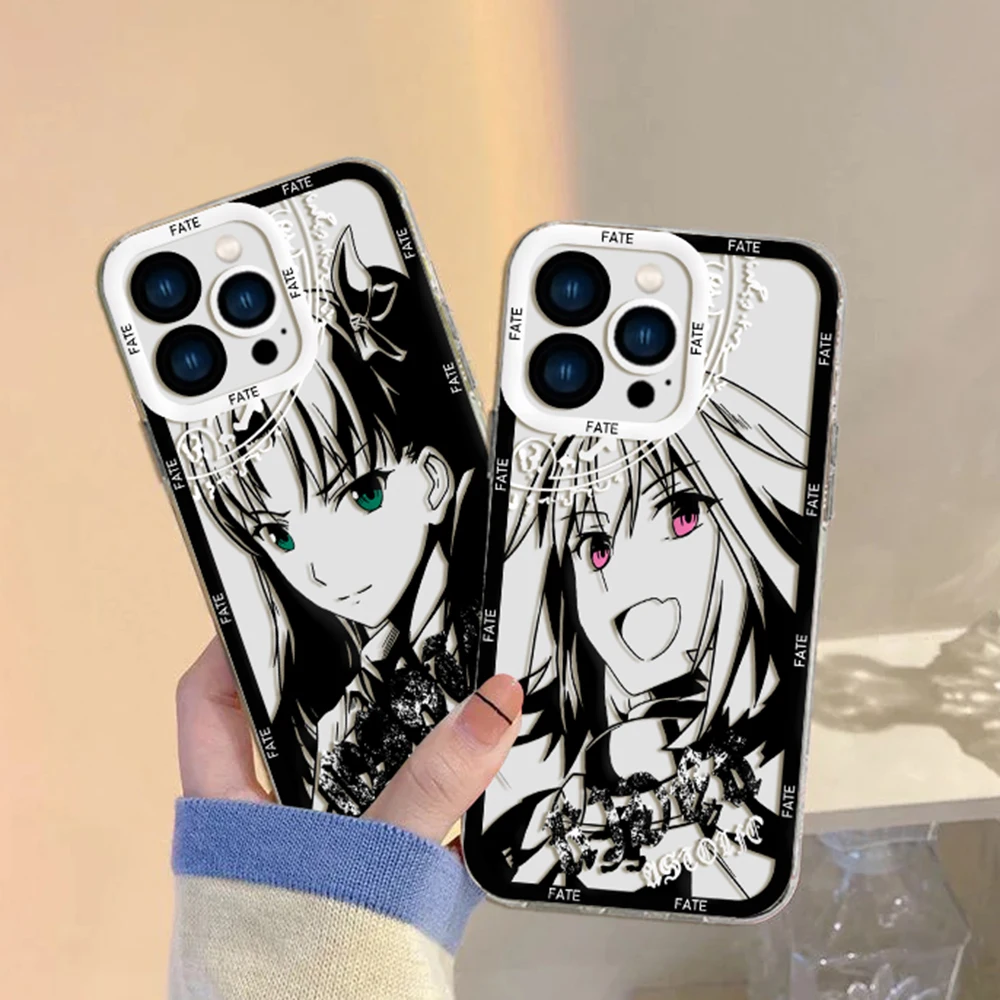 Cartoon Anime Game F-Fates Sabers Phone Case For iPhone 15 14 13 12 11 Mini Pro Max X XR XSMax 6S 6 7 8 Plus Transparent Cover