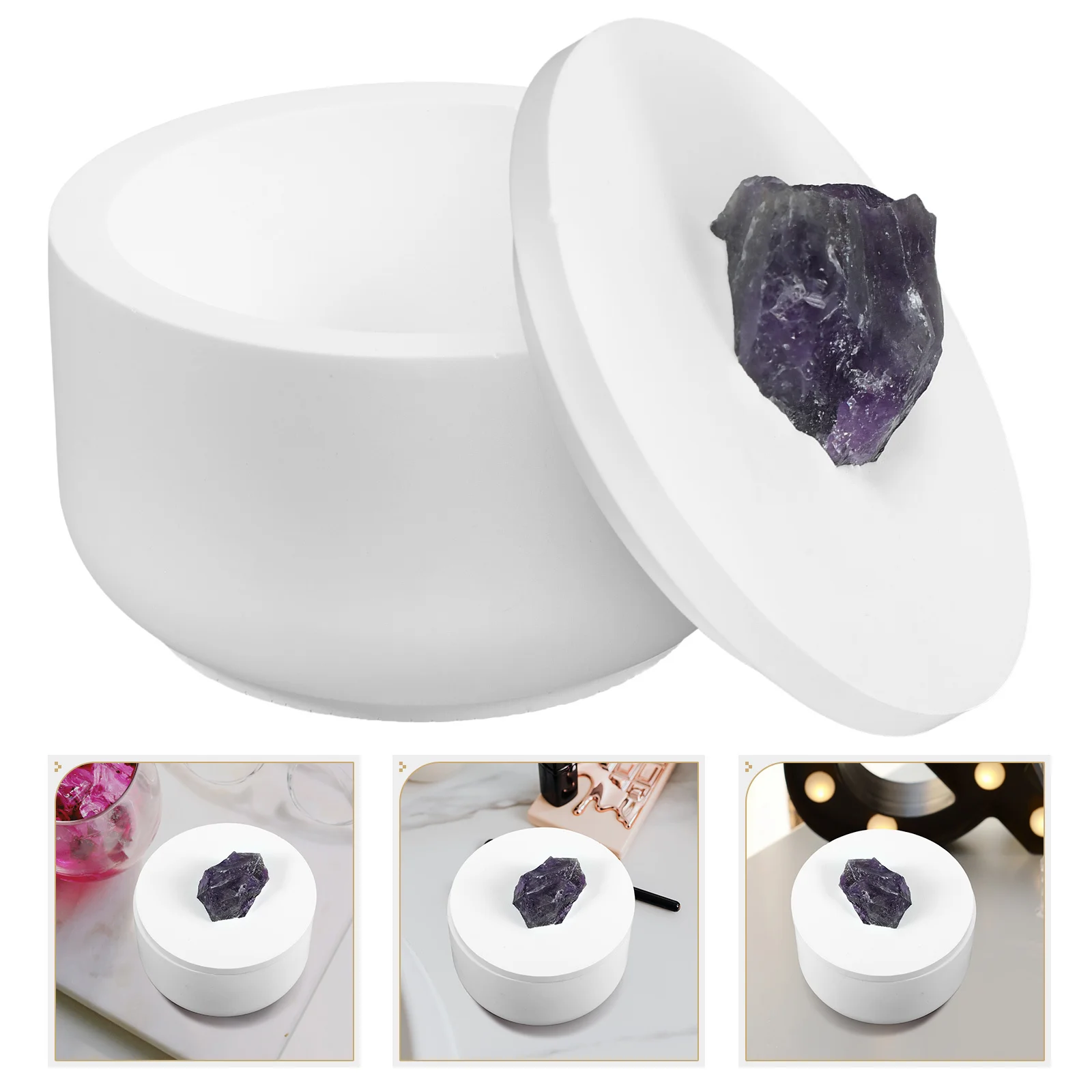 

Mini Crystal Jewelry Organizer Storage Box Small Jewelry Container for Rings Earrings Necklaces Desktop Gift Small Candy Box