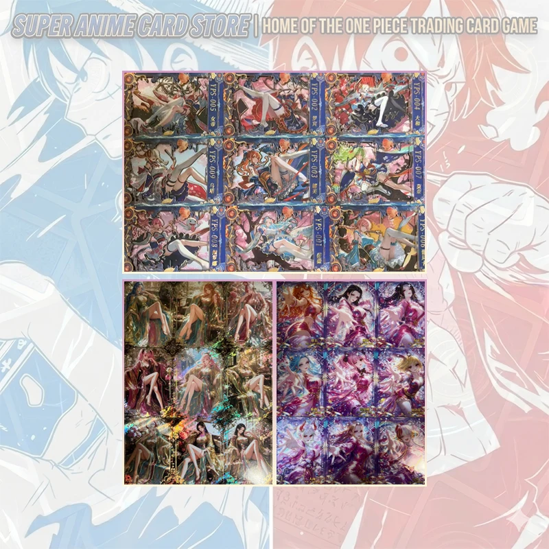 Japanese Anime ZL ONE PIECE Card Set Shirahoshi Vinsmoke Reiju Nefertari D. Vivi Nami Boa Hancock Nico Robin Collectible Cards