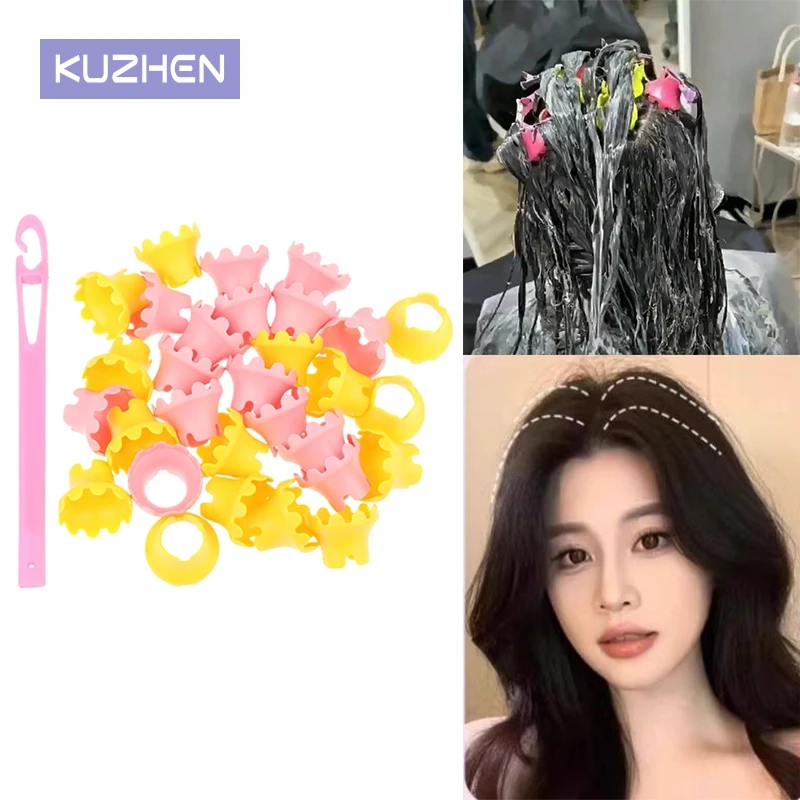 

18/30Pcs Hair Root Perm Rods Bars Curlers With Hair Hook Hair Rollers Hair Styling Tools Fluffy Hair Maker DIY Curling Hair Tool