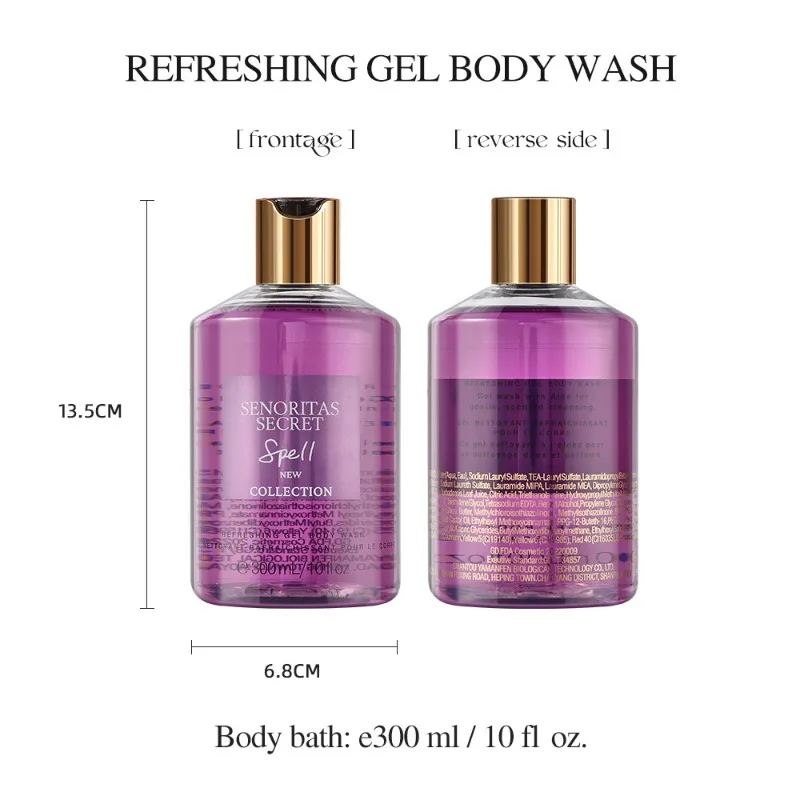 300ml Fragrance Shower Gel Lasting Fragrance Secret Language of Love Moisturizing&oil Controlling Deep Cleaning