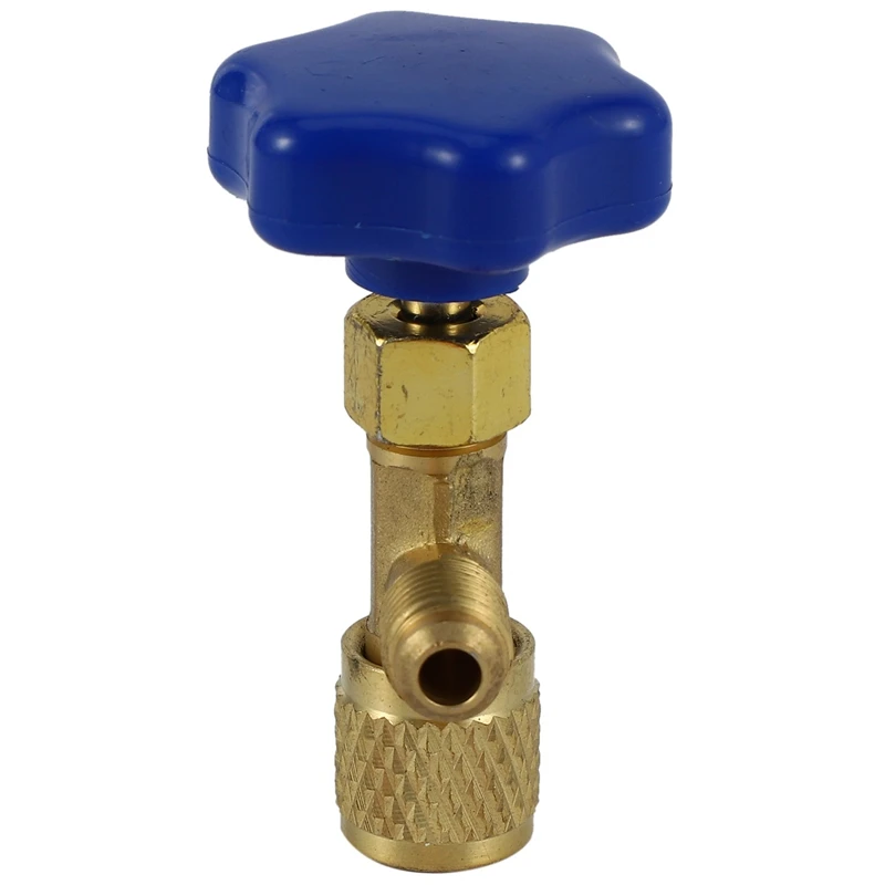 2X Low Pressure Dispensing Valve Bottle Opener 1/4 Sae Connector Refrigerant Bottle Can Tap For R22 R134A R410A Gas