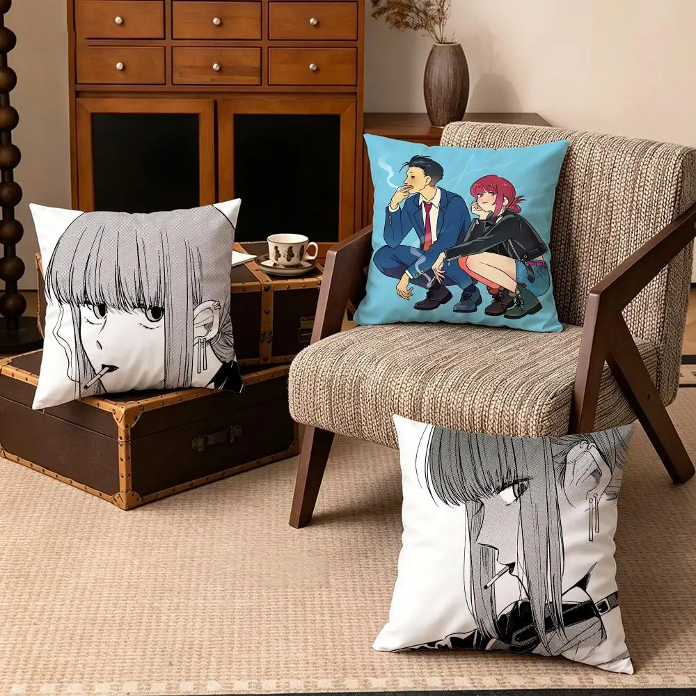 Smoking Behind the Supermarket with You Cushion Cover Soft Velvet Cushion Cover Set 45x45 40x40 Zipper Pillowcase for Home Decor