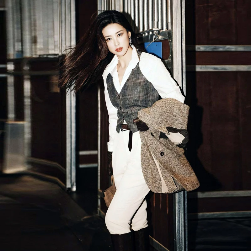 

Vintage Heavy Work Bead Sequin Blouse Jaet Women's Commute Sle Waist-Cinched Long Sve Double Breasted