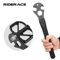 Bicycle Pedal Wrench Extra Long Handle Sturdy Durable 15mm Bike Pedals Install Removal Repair Tool Multifunctional Repair Wrench