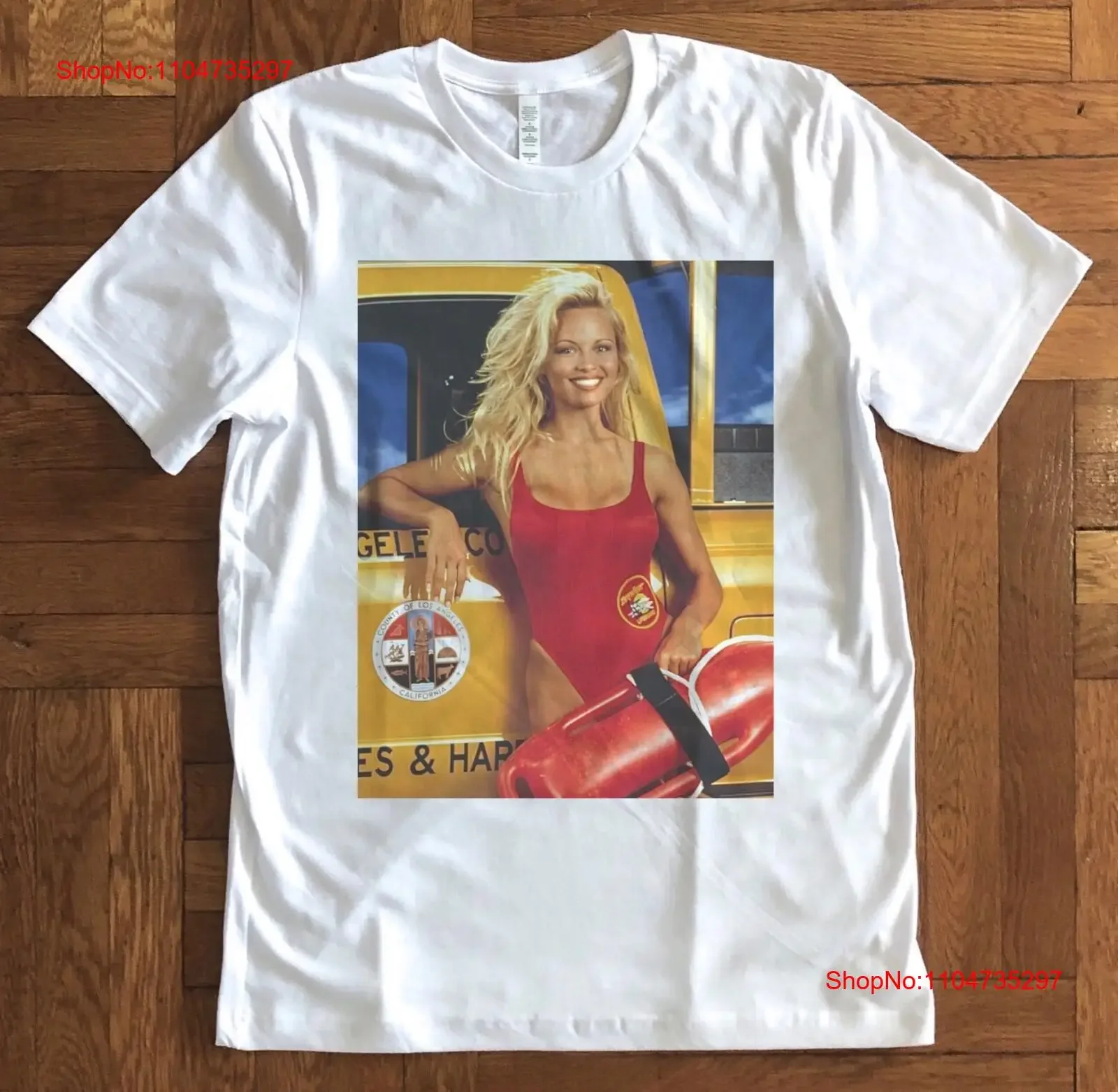 Pamela Anderson Baywatch T shirt Bella Canvas vintage Washed graphic Unisex Comfortable Soft Stylish Casual Versatile Slightly