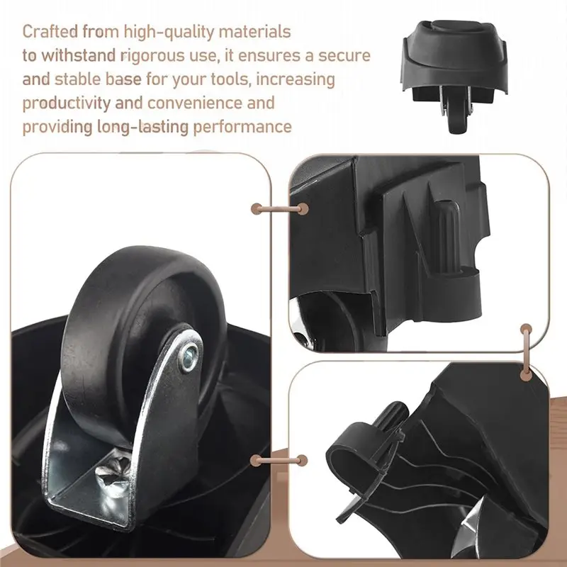 2 peças rodízio de 12388 pés e kit de rodízio 12293 para rid-gid 6 e 16 gal rodas vac molhadas/secas para rodízios de placa