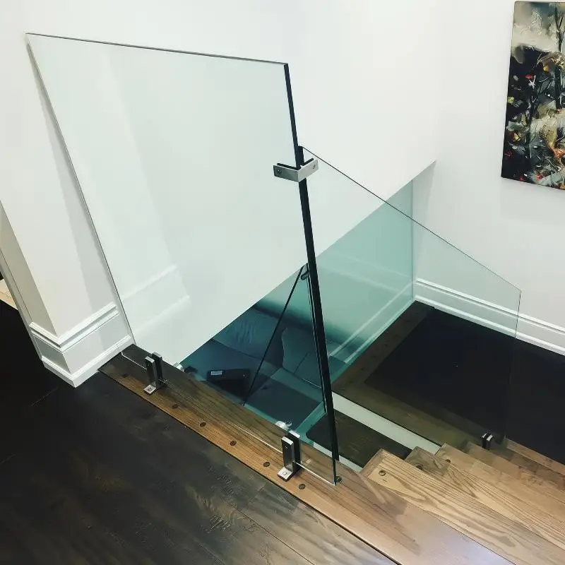 304 Stainless Steel Glass Clip Holder Heavy Duty Support for Tempered Glass Wall Clamp Frameless Balcony Deck Use