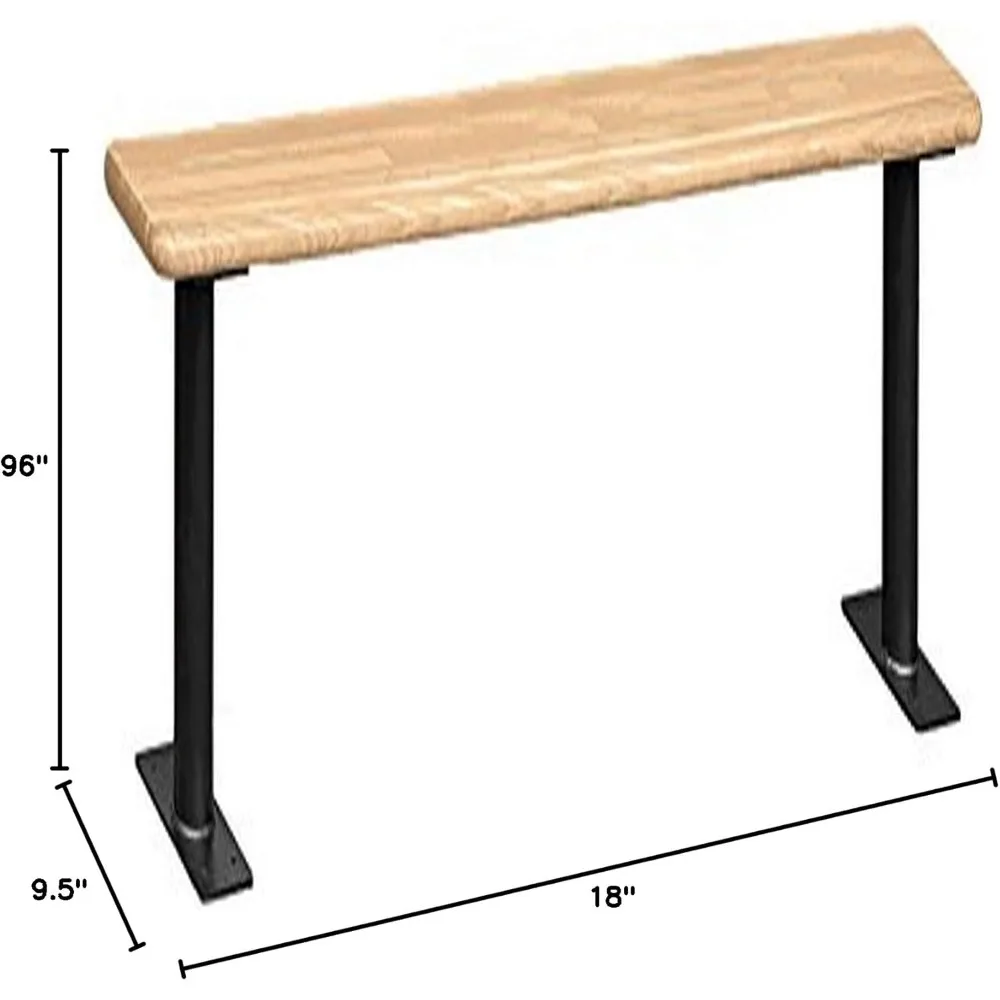 Bancos de armazenamento de madeira de 36 polegadas em tom claro