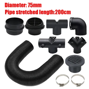 Đầu nối Calefator diesel Air cho Webasto Eberspaecher, ống ống, đầu ra khí thải, ống dẫn, chiều dài 200cm, 75mm, chiều dài 200cm 6 Hành vi không khí bán hàng chính - №6