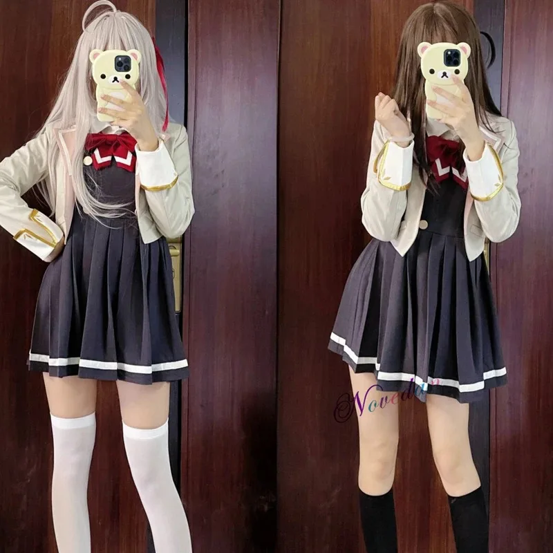 أليسا ميخائيلوفنا كوجو أزياء تنكرية شعر مستعار حذاء أنيمي مدرسة JK موحدة أليفة روشيدري يوكي سو تشيساكي ساراشينا أيانو ساياكا