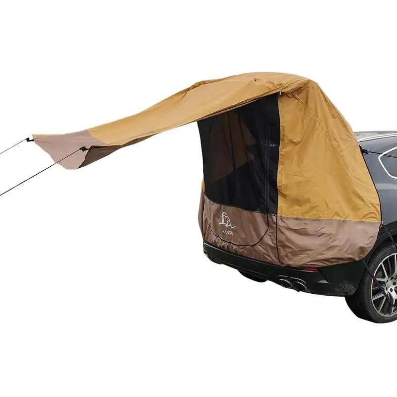 Imagem -05 - Impermeável Carro Cauda Porta Tenda para Camping Suv Trunk Tent Portátil Hatchback Tent Toldo Pára-sol Camping Suprimentos Pu3000 mm