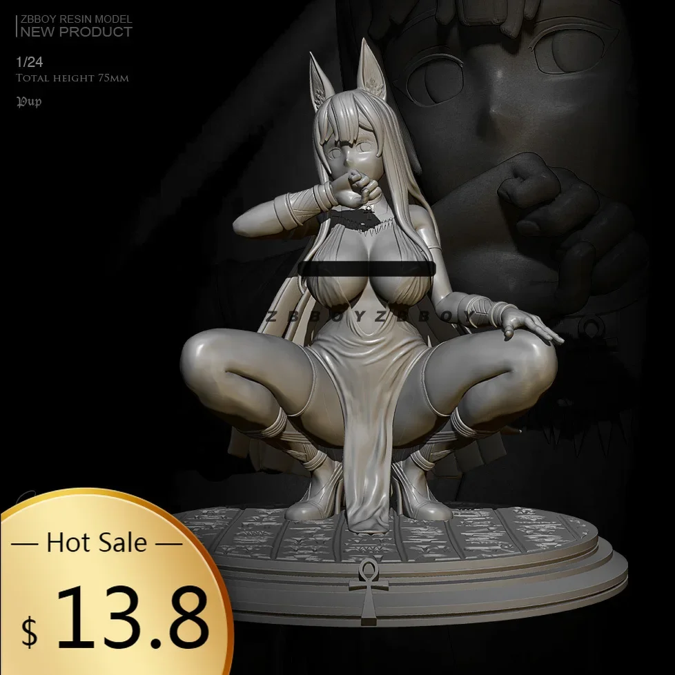 

1/24 Resin modle kits figure Rabbit Girl DIY self-assembled TD-3006