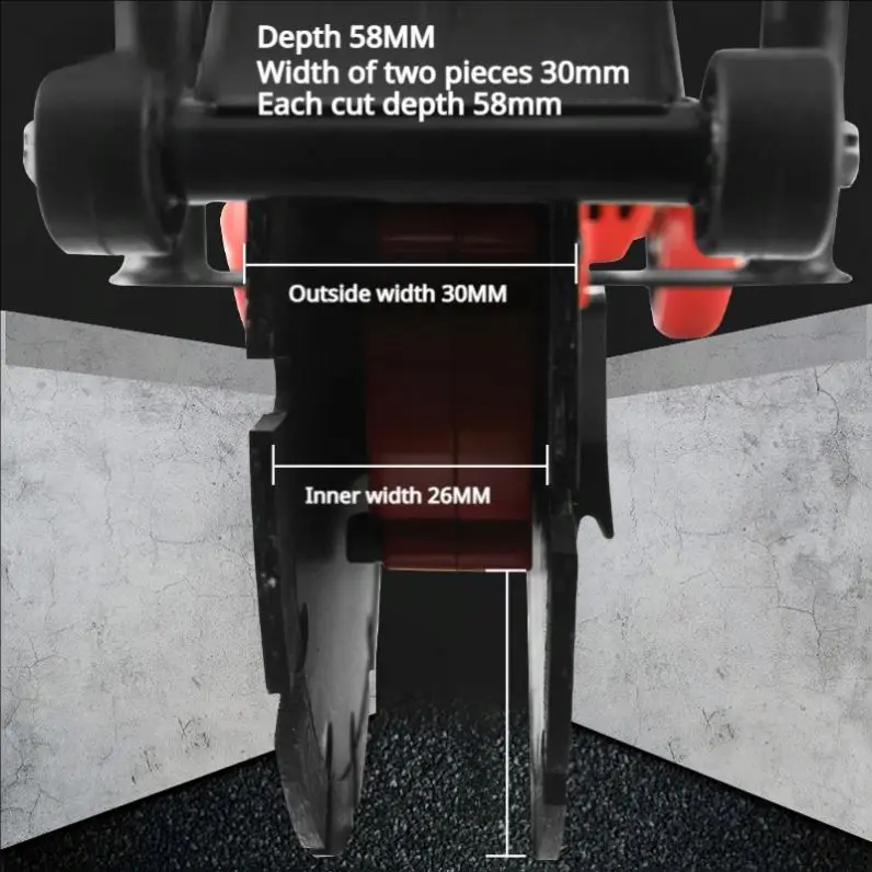 Machine de découpe de mur en pierre de béton, Double main, haute puissance 6800W, pour Installation d'eau et d'électricité, Machine à rainurer